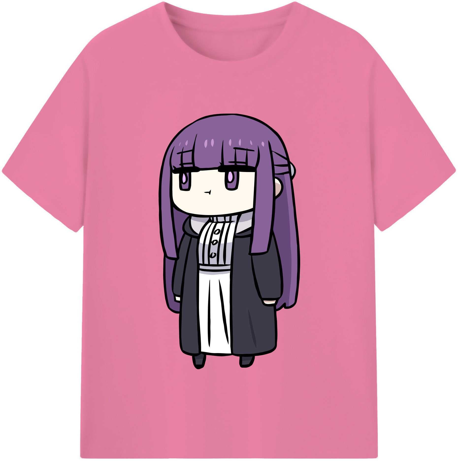 （画像用） 葬送のフリーレン Frieren 綿100％半袖Tシャツ（フロントプリント）